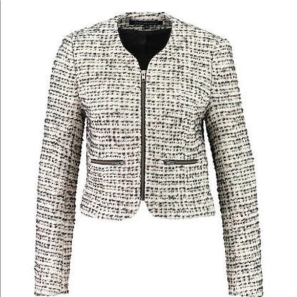 EUC 🥰 French Connection cropped Tweed Blazer US S - Picture 1 of 9